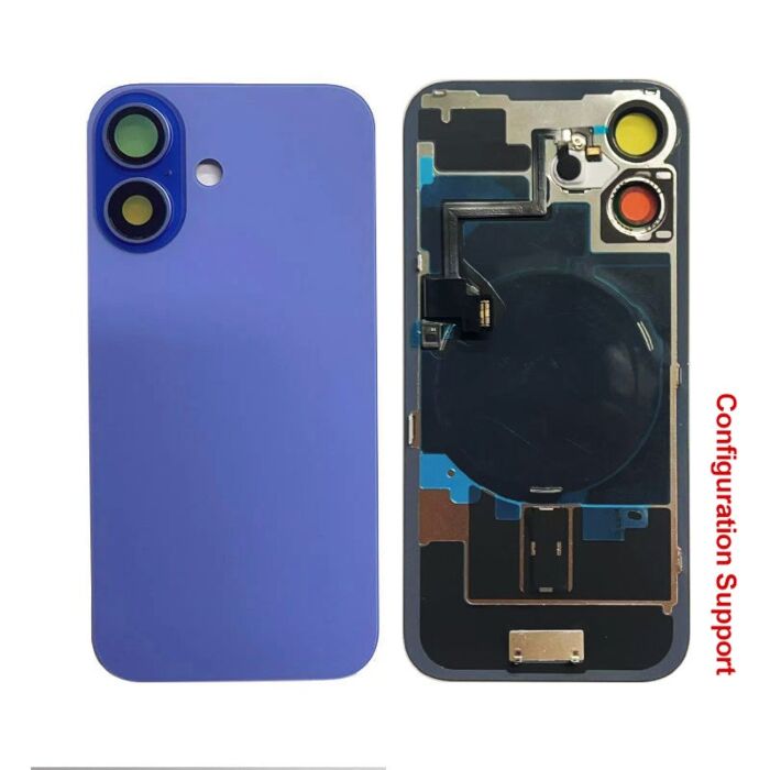 Back Panel with Wireless Charging Flex for iPhone 16 Purple No Logo (Configuration Support)