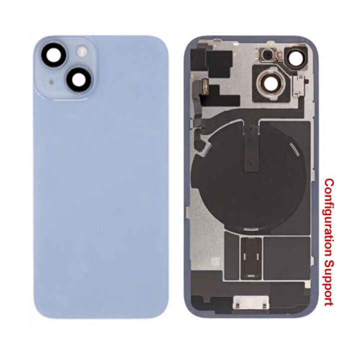 Back Panel with Wireless Charging Flex Blue No Logo for iPhone 15 (Configuration Support)