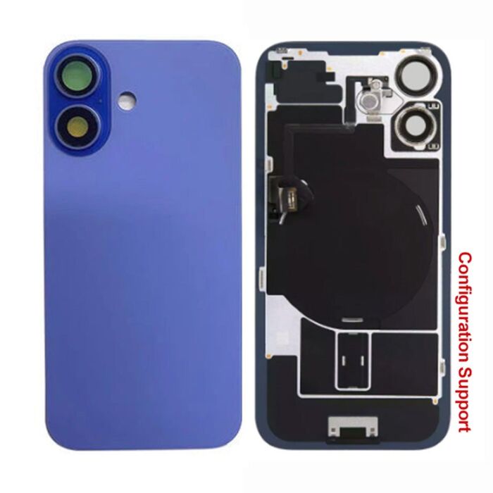 Back Panel with Wireless Charging Flex for iPhone 16Plus Purple No Logo (Configuration Support)