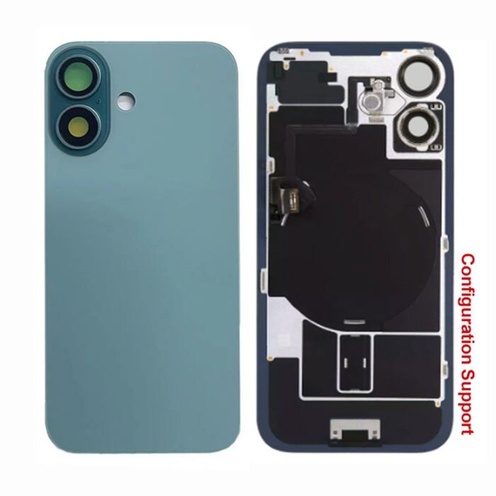 Back Panel with Wireless Charging Flex for iPhone 16Plus Teal No Logo (Configuration Support)