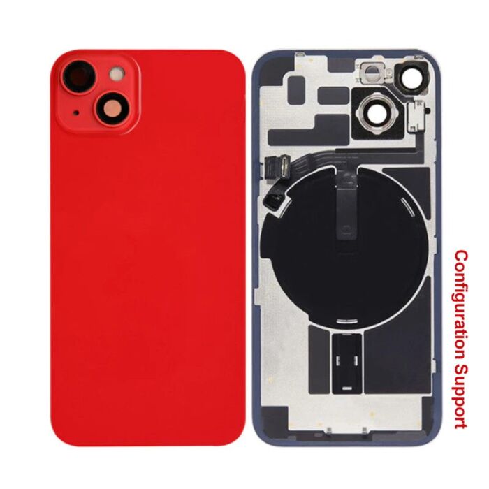 Back Panel with Wireless Charging Flex Red No Logo for iPhone 14 (Configuration Support)