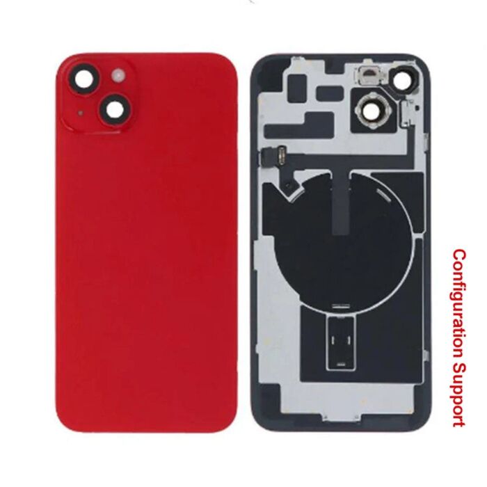 Back Panel with Wireless Charging Flex Red No Logo for iPhone 14Plus (Configuration Support)