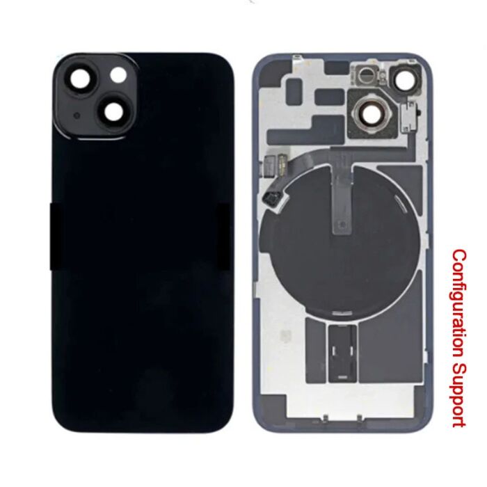 Back Panel with Wireless Charging Flex Black No Logo for iPhone 14 (Configuration Support)