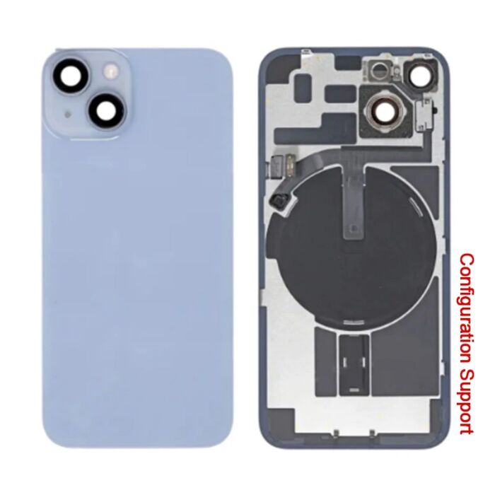 Back Panel with Wireless Charging Flex Blue No Logo for iPhone 14 (Configuration Support)