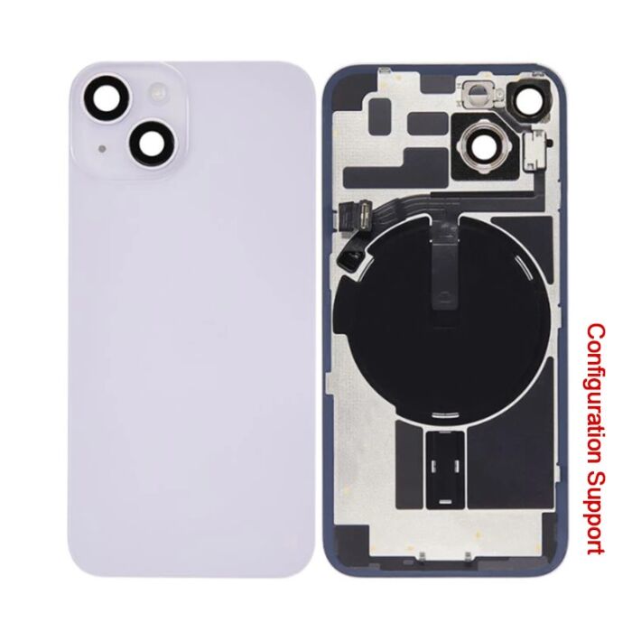 Back Panel with Wireless Charging Flex Purple No Logo for iPhone 14 (Configuration Support)