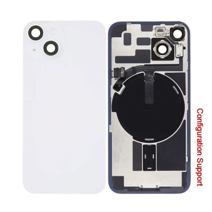Back Panel with Wireless Charging Flex White No Logo for iPhone 14 (Configuration Support)