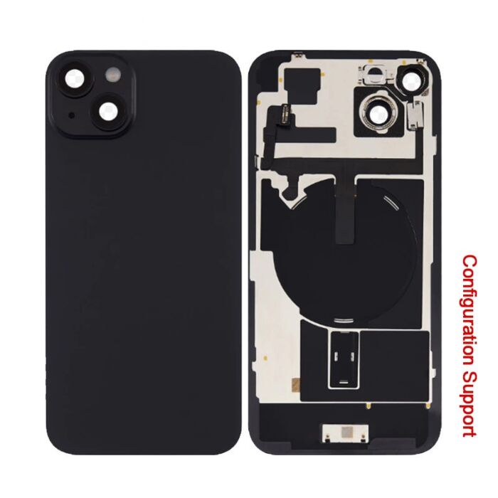 Back Panel with Wireless Charging Flex Black No Logo for iPhone 14Plus (Configuration Support)