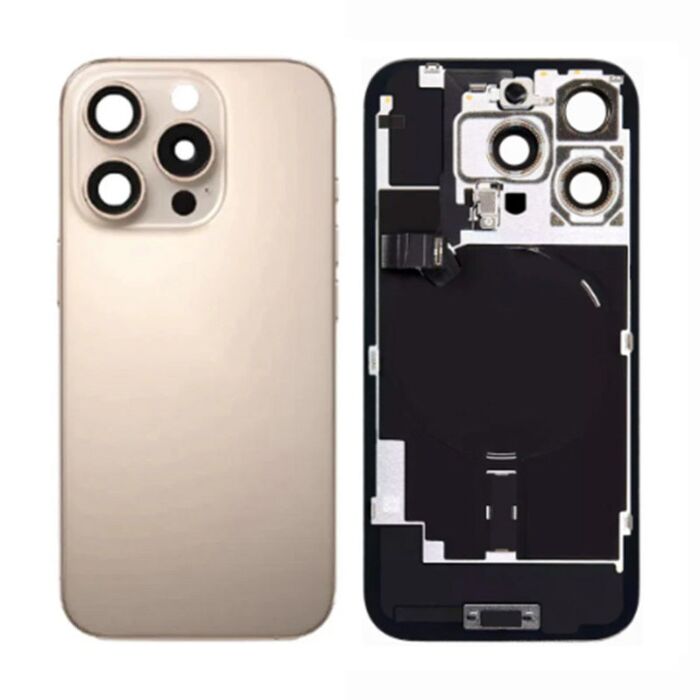 Back Panel with Wireless Charging Flex for iPhone 16Pro Desert No Logo (Best Quality)