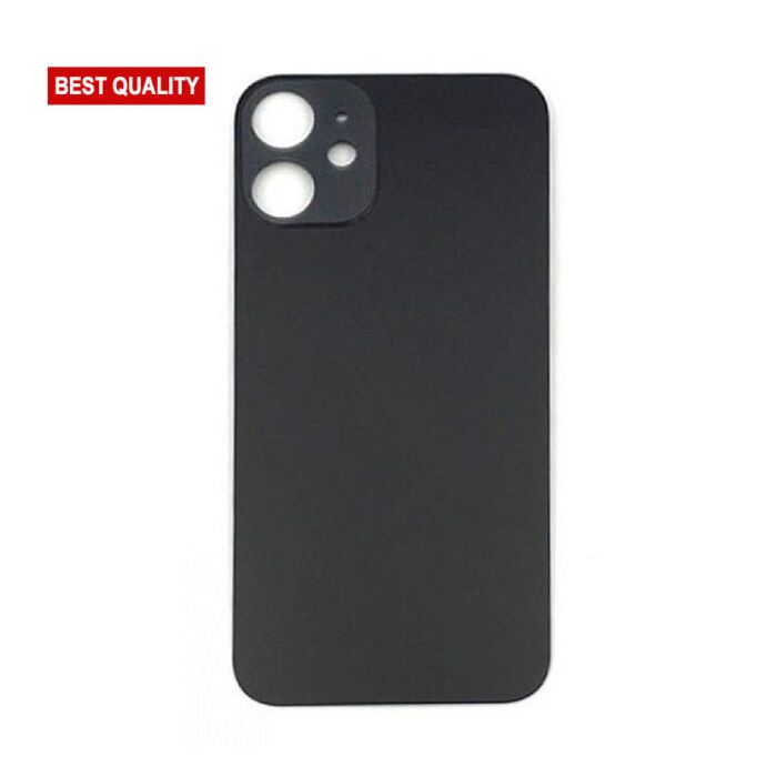 Back Glass Black No Logo for iPhone 12 (Best Aftermarket)