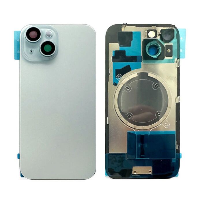 Back Panel with Magnet Blue No Logo for iPhone 15 (Aftermarket Premium)