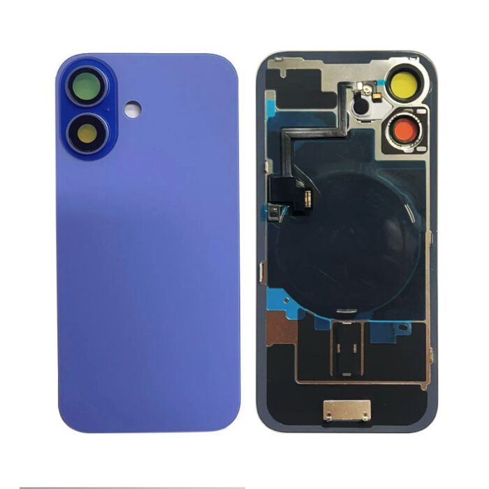 Back Panel with Wireless Charging Flex for iPhone 16 Purple No Logo (Best Quality)
