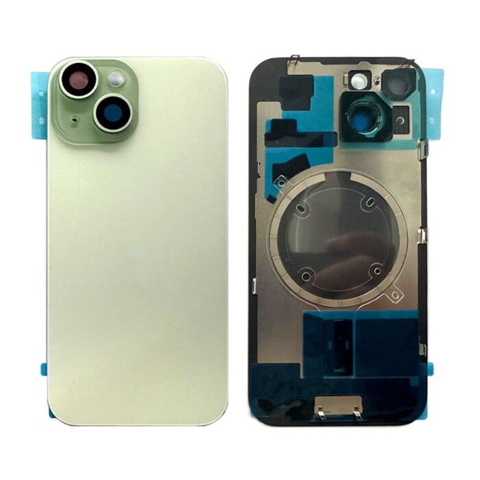 Back Panel with Magnet Green No Logo for iPhone 15 (Aftermarket Premium)