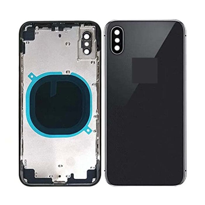 Back Housing without Parts Black No Logo for iPhone X (Aftermarket High Quality)