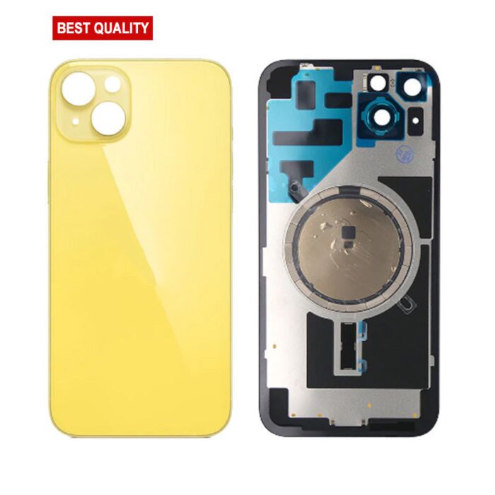 Back Panel with Magnet Yellow No Logo for iPhone 14 (Best Aftermarket)