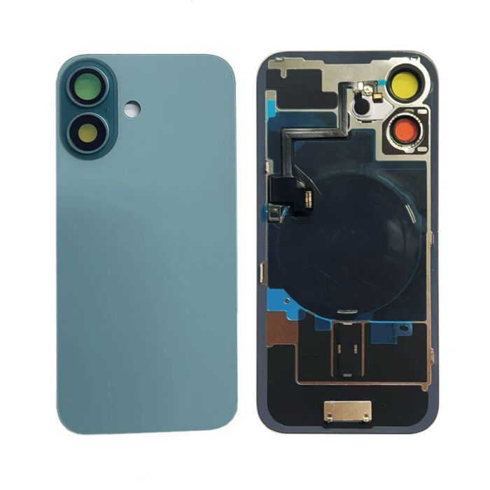 Back Panel with Wireless Charging Flex for iPhone 16 Teal No Logo (Best Quality)