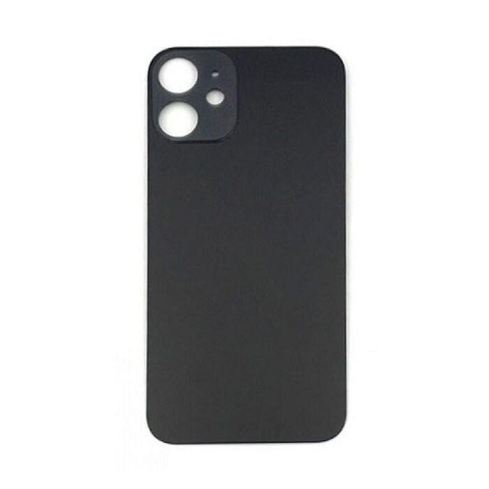 Back Glass Black No Logo for iPhone 12 (Aftermarket Premium)