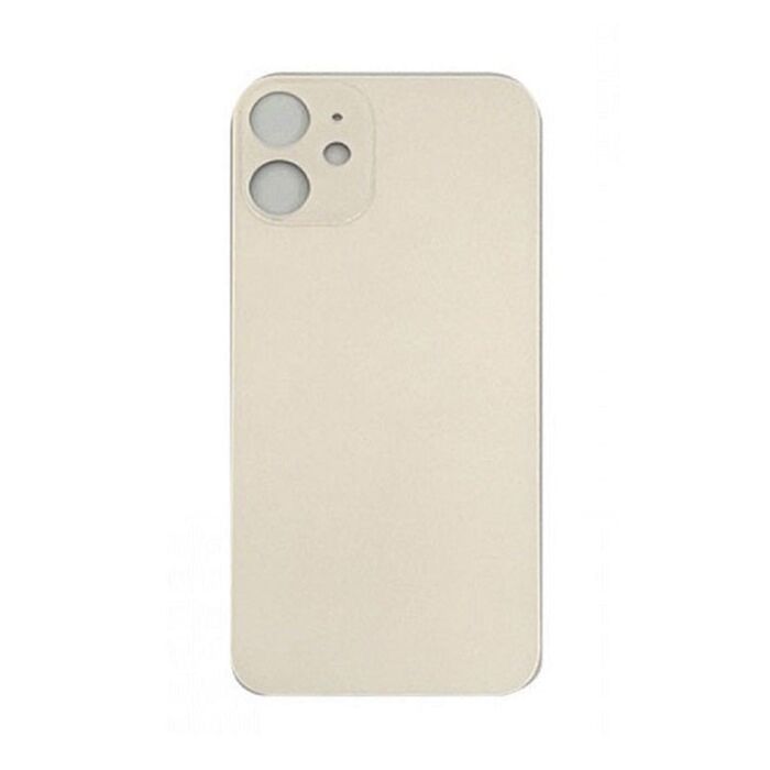 Back Glass White No Logo for iPhone 12 (Aftermarket Premium)