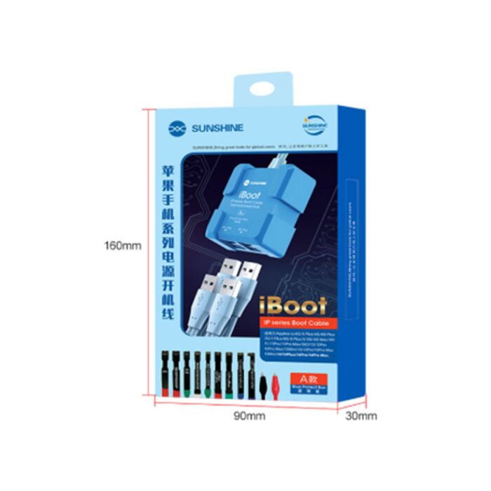 Sunshine Iboot A iPhone Repair Power Supply Battery Boot Function Test Cable for iPhone 6G - iPhone 16Pro Max