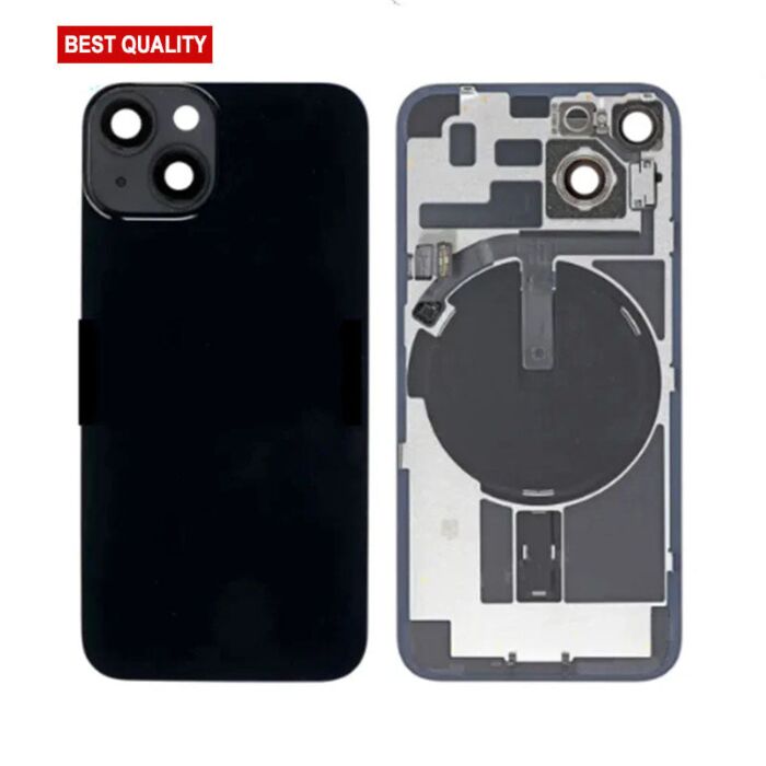 Back Panel with Wireless Charging Flex Black No Logo for iPhone 14 (Best Quality)