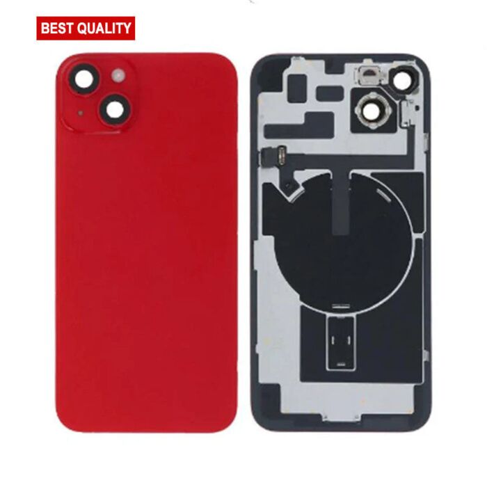 Back Panel with Wireless Charging Flex Red No Logo for iPhone 14Plus (Best Quality)