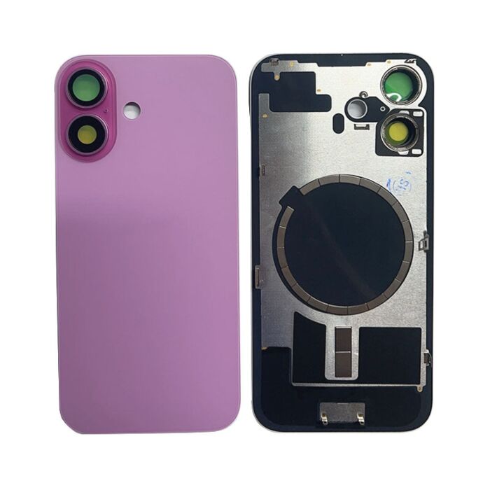 Back Panel with Magnet for iPhone 16Plus Pink No Logo (Aftermarket Premium)