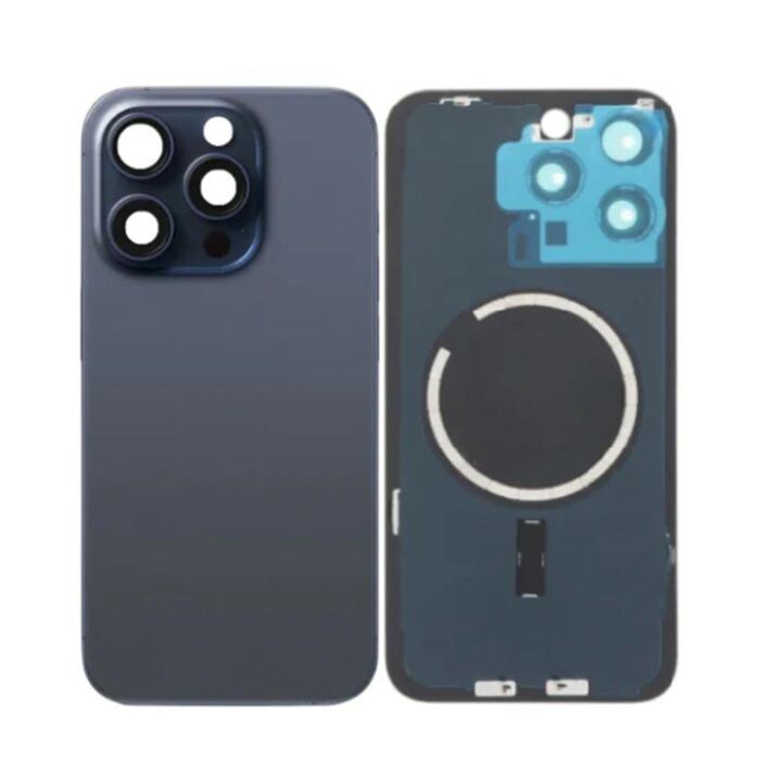 Back Panel with Magnet Blue No Logo for iPhone 15Pro Max (Aftermarket Premium)