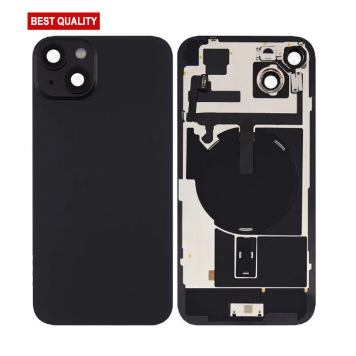 Back Panel with Wireless Charging Flex Black No Logo for iPhone 14Plus (Best Quality)