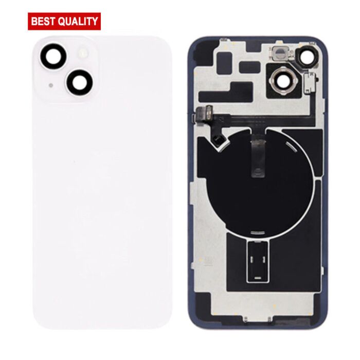 Back Panel with Wireless Charging Flex White No Logo for iPhone 14Plus (Best Quality)