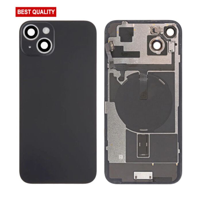 Back Panel with Wireless Charging Flex Black No Logo for iPhone 15Plus (Best Quality)