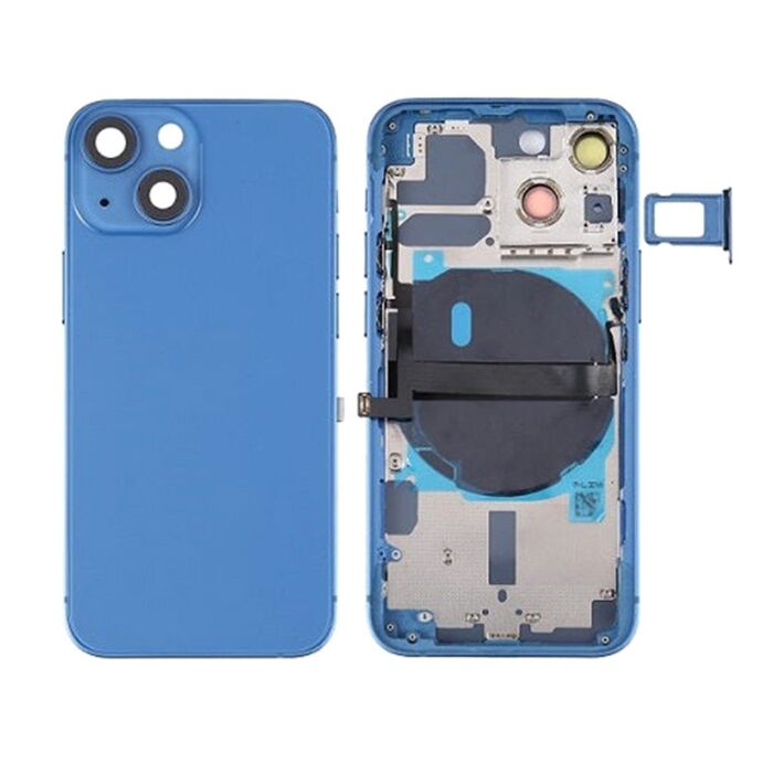 Back Housing with Power Flex Blue No Logo for iPhone 13Mini