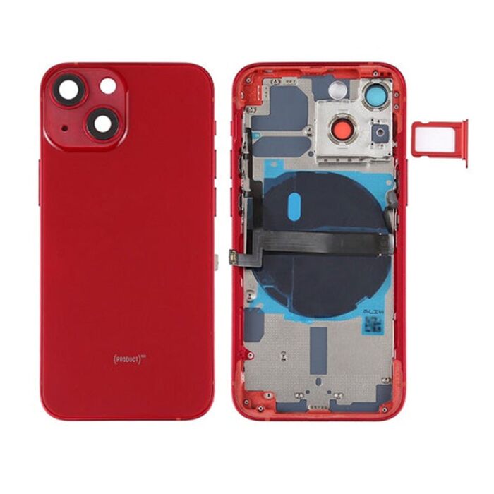 Back Housing with Power Flex Red No Logo for iPhone 13Mini