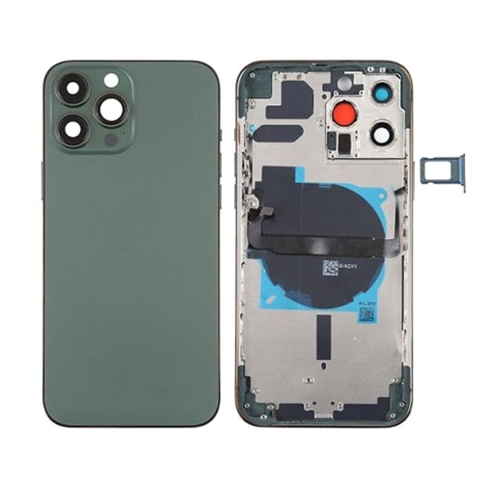 Back Housing with Power Flex Green No Logo for iPhone 13Pro (Best Aftermarket)