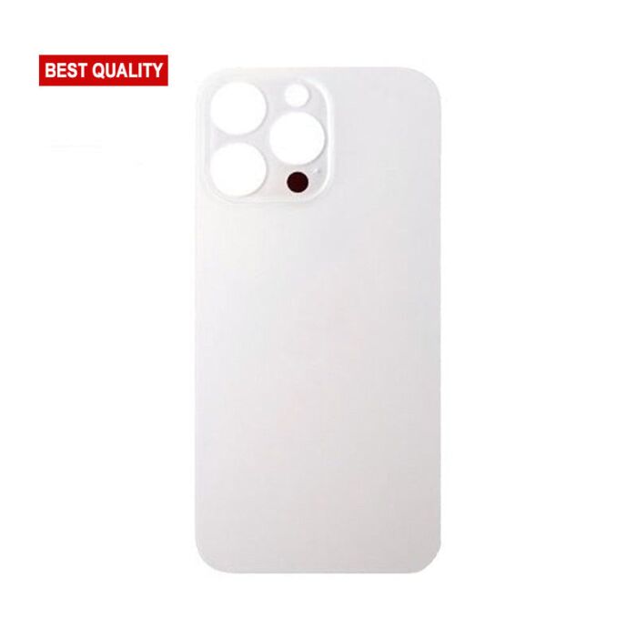 Back Glass White No Logo for iPhone 14Pro Max (Best Aftermarket)