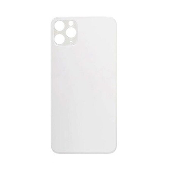 Back Glass White No Logo for iPhone 11Pro Max (Aftermarket Premium)