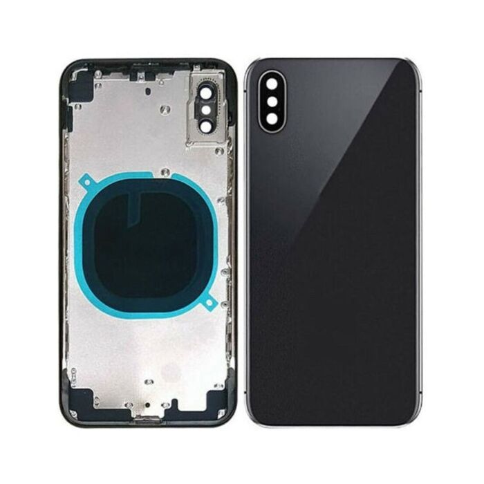 Back Housing without Parts Black No Logo for iPhone XS (Aftermarket High Quality)