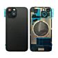 Back Panel with Magnet Black No Logo for iPhone 15 (Aftermarket Premium)
