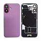 Back Panel with Wireless Charging Flex for iPhone 16Plus Pink No Logo (Best Quality)