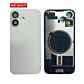 Back Panel with Magnet for iPhone 16 White No Logo (Best Aftermarket)