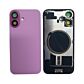 Back Panel with Magnet for iPhone 16 Pink No Logo (Aftermarket Premium)