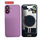 Back Panel with Magnet for iPhone 16 Pink No Logo (Best Aftermarket)