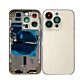 Back Housing with Power Flex Gold No Logo for iPhone 14Pro (Best Aftermarket)