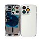 Back Housing with Power Flex White No Logo for iPhone 14Pro (Best Aftermarket)