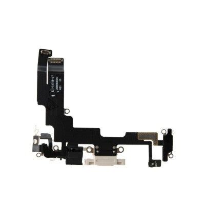 Charging Port Flex White for iPhone 14 (Pulled)